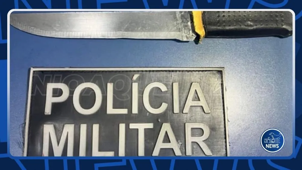 Homem é preso após ameaçar morador com faca e causar tensão em bairro de Nioaque